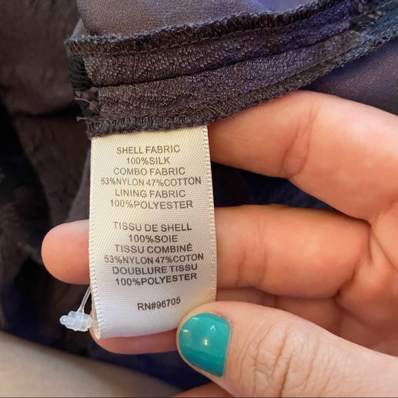 Rebecca Taylor Silk Eggplant Lace Ruffled Dress - Picture 15 of 15